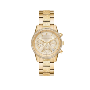 Michael Kors Ritz Watch for Women, Chronograph movement with Stainless steel or Leather strap