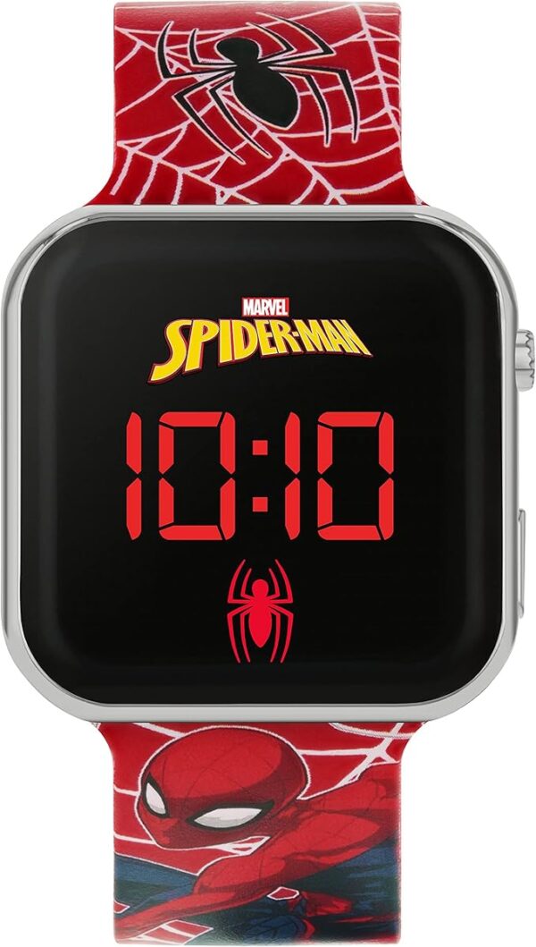 Spiderman Boy's Digital Quartz Watch with Silicone Strap