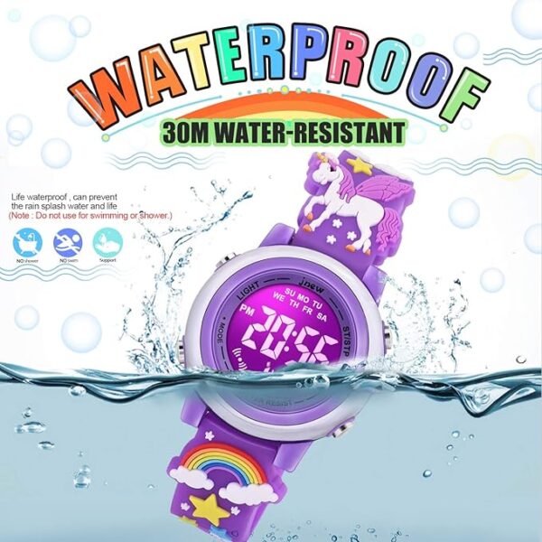 Watch for Girls Age 3-10 with Waterproof LED Lights - Image 4