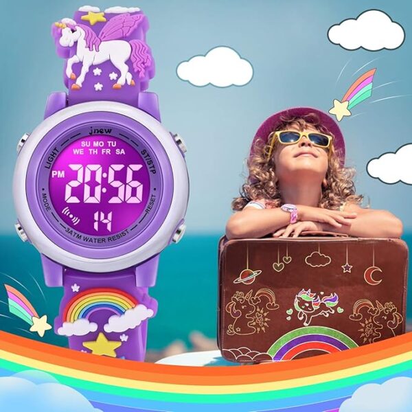 Watch for Girls Age 3-10 with Waterproof LED Lights - Image 3