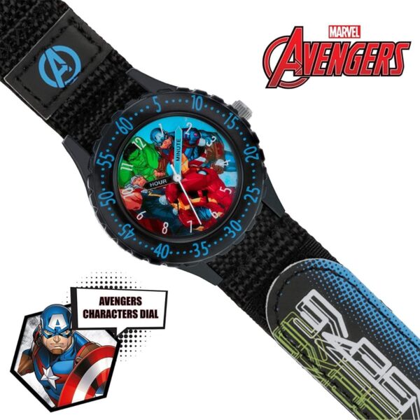 Avengers Boys Analogue Quartz Watch with Textile Strap - Image 6