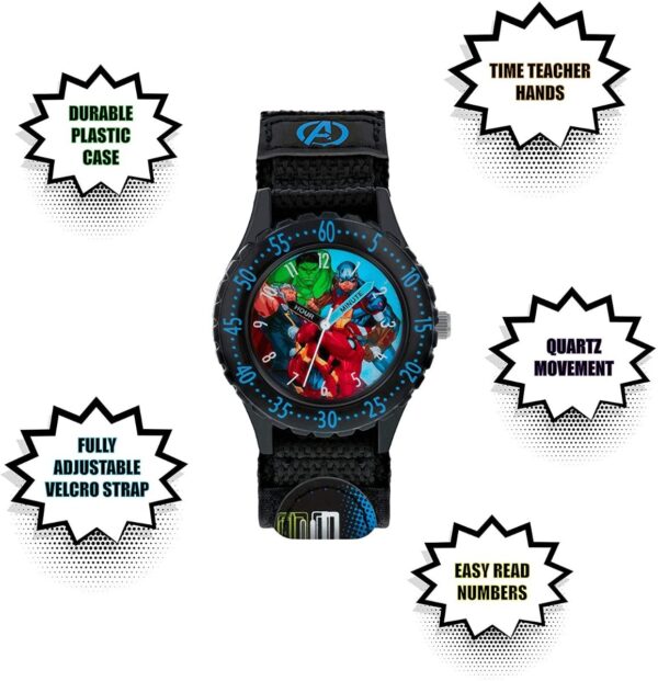 Avengers Boys Analogue Quartz Watch with Textile Strap - Image 3