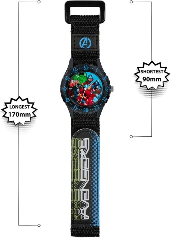 Avengers Boys Analogue Quartz Watch with Textile Strap - Image 5