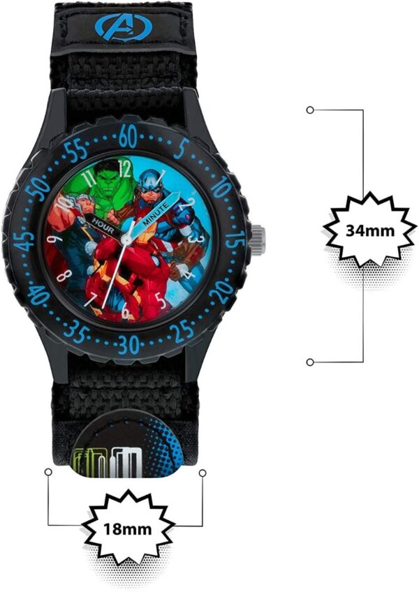 Avengers Boys Analogue Quartz Watch with Textile Strap - Image 4