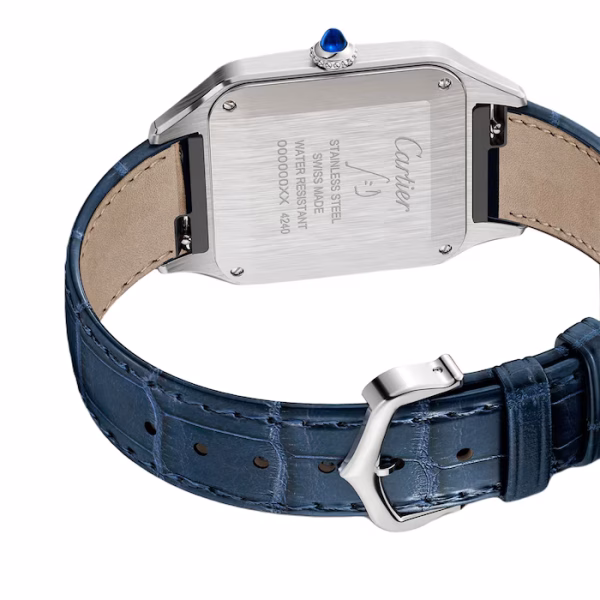 Cartier Santos-Dumont Watch Large Model, Quartz Movement, Steel, Leather - Image 8