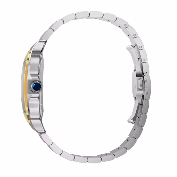 Cartier Santos De Cartier Watch, Large Model, Automatic Winding, Steel Case, Yellow Gold, Interchangeable Leather Strap - Image 4