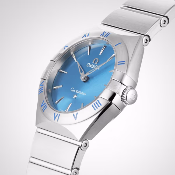 Omega Constellation Co-Axial 28mm Ladies Watch Blue - Image 3