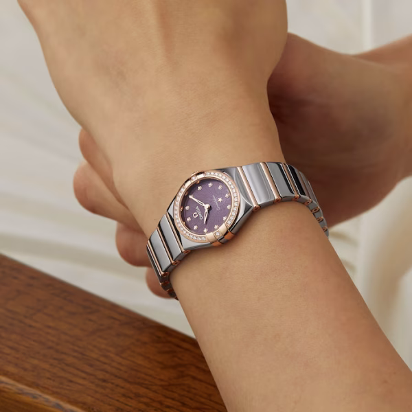 Omega Constellation Sedna Gold 25mm Ladies Watch Purple - Image 2