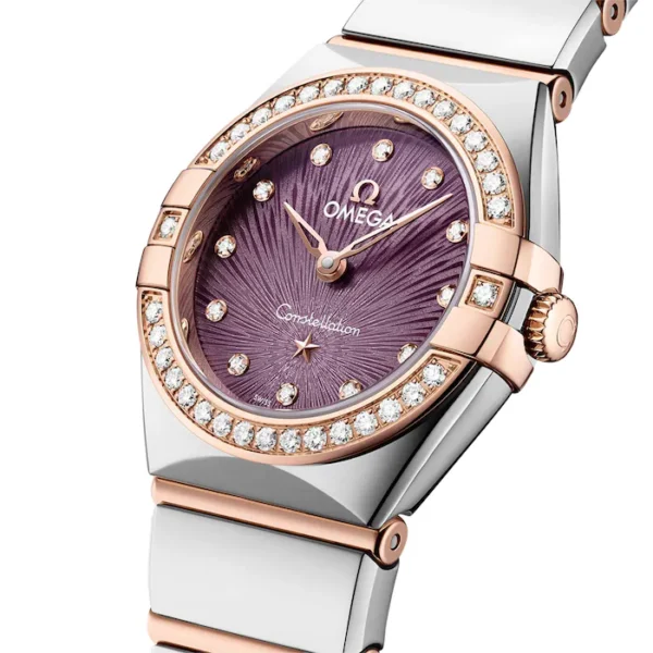 Omega Constellation Sedna Gold 25mm Ladies Watch Purple - Image 10