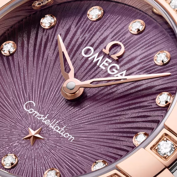 Omega Constellation Sedna Gold 25mm Ladies Watch Purple - Image 9