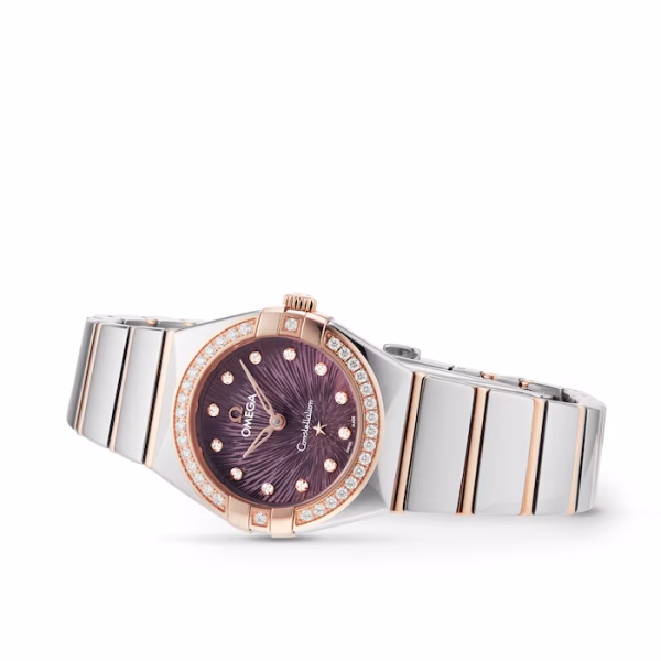 Omega Constellation Sedna Gold 25mm Ladies Watch Purple - Image 7