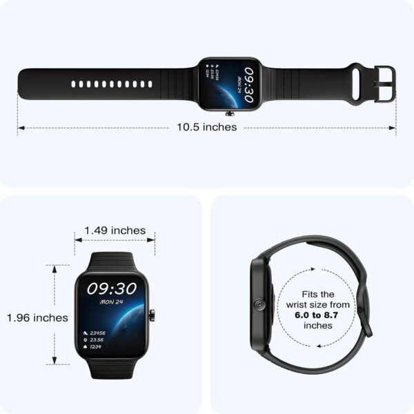 Aeac Smart Watch for Men Women(Answer/Make Call), 1.8" Touch Screen Fitness Watch with Step Counter/Heart Rate/Sleep Monitor/IP68 Waterproof, Men's Smartwatch with Alexa for Android/iPhone/Samsung - Image 2