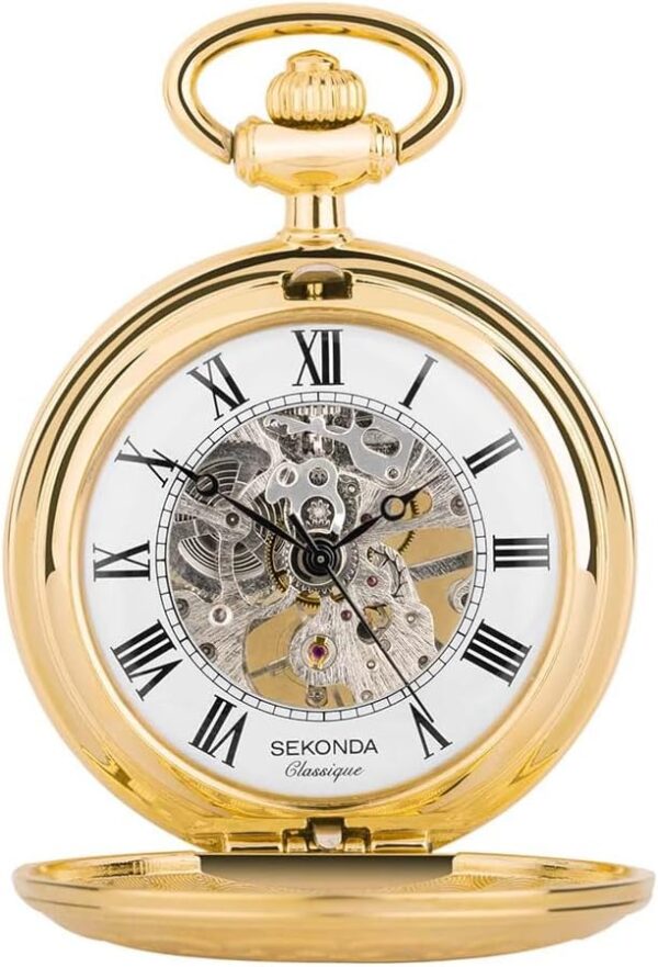 Sekonda Classique Men's Mechanical Skeleton Pocket Watch