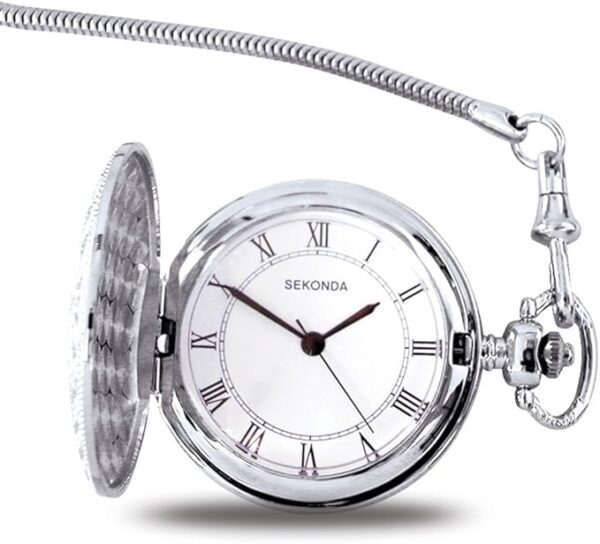 Sekonda Men's Quartz Watch with White Dial Analogue Display and White Steel Bracelet