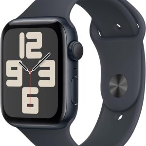 Apple Watch SE (2nd Gen) GPS 40mm Smartwatch with Midnight Aluminium Case with Midnight Sport Band - S/M. Fitness and Sleep Trackers, Crash Detection, Heart Rate Monitor, Retina Display