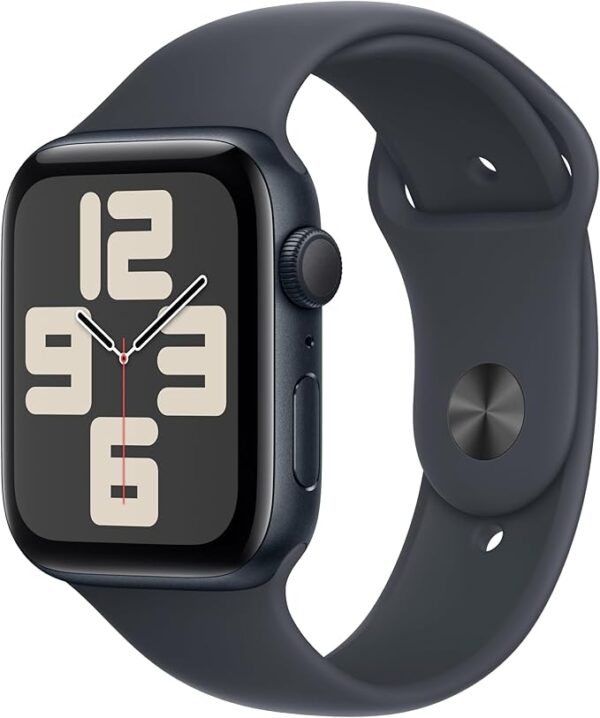Apple Watch SE (2nd Gen) GPS 40mm Smartwatch with Midnight Aluminium Case with Midnight Sport Band - S/M. Fitness and Sleep Trackers, Crash Detection, Heart Rate Monitor, Retina Display