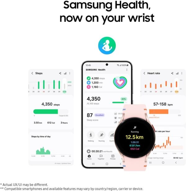 Samsung Galaxy Watch FE, Smart Watch, Health Monitor, Fitness Tracking, Bluetooth, 40mm, Black, 3 Year Manufacturer Extended Warranty (UK Version) - Image 5