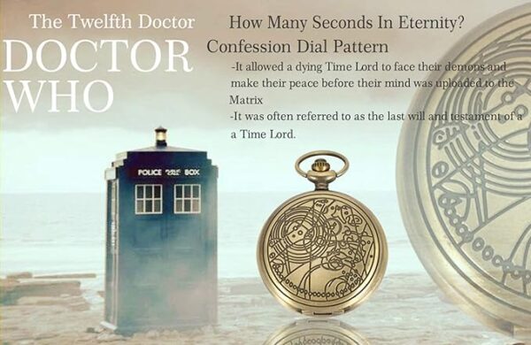 SIBOSUN Vintage Dr Who Pocket Watch with Bronze Case Quartz White Dial and Chain, Doctor who Watch with Gift Box - Image 7