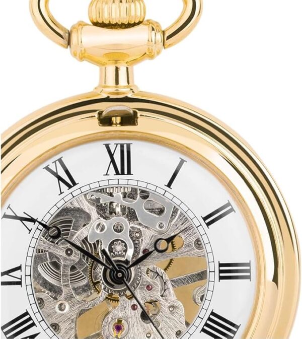 Sekonda Classique Men's Mechanical Skeleton Pocket Watch - Image 4