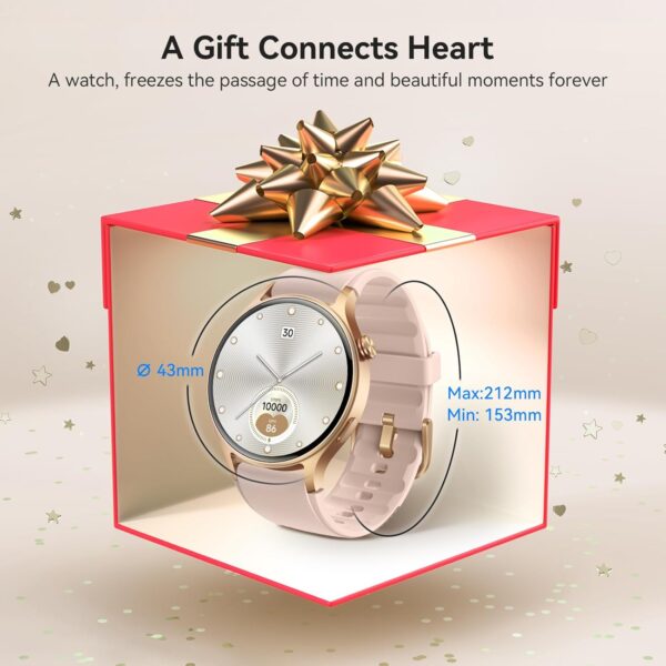 Aeac Smart Watch for Women, AMOLED Ultra-Clear Screen Activity Trackers with Heart Rate/Sleep/SpO2 Monitor, Smartwatch for iPhone/Samsung/Android, 110+ Sport Modes 3ATM Waterproof Fitness Watch - Image 2