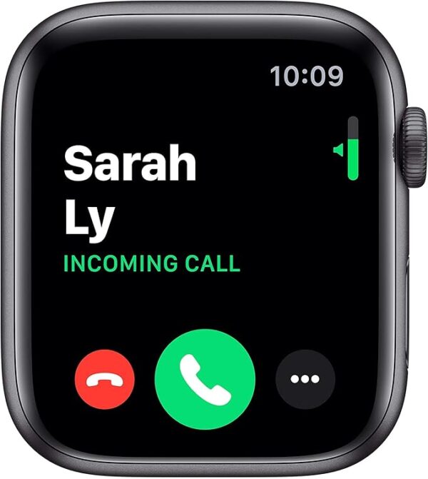Apple Watch Series 5 (GPS, 44mm) - Space Grey Aluminium Case with Black Sport Band (Renewed) - Image 4