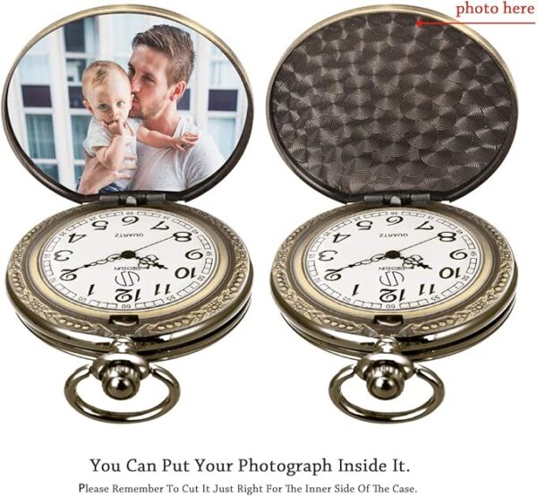 SIBOSUN Vintage Dr Who Pocket Watch with Bronze Case Quartz White Dial and Chain, Doctor who Watch with Gift Box - Image 5