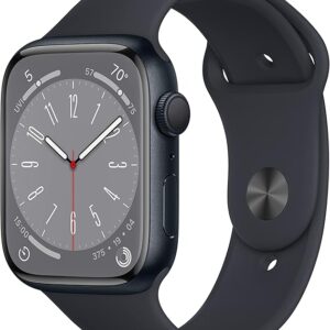 Apple Watch Series 8 (GPS, 45MM) - Midnight Aluminium Case with Midnight Sport Band (Renewed)