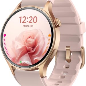 Aeac Smart Watch for Women, AMOLED Ultra-Clear Screen Activity Trackers with Heart Rate/Sleep/SpO2 Monitor, Smartwatch for iPhone/Samsung/Android, 110+ Sport Modes 3ATM Waterproof Fitness Watch