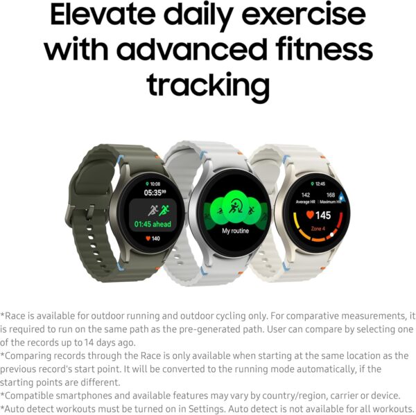 Samsung Galaxy Watch 7 Silver with Galaxy AI, Smart Watch, Health Monitoring, Fitness Tracker, 44mm, Bluetooth, 3 Year Manufacturer Extended Warranty (UK Version) - Image 6