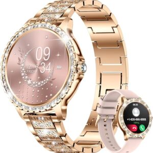 LIGE Smart Watch for Women, Bluetooth Call 1.32" Ladies Fitness Watch with Blood Pressure/Oxygen/Heart Rate Monitor Pedometer, IP67 Waterproof Sports Smartwatch Compatible for Android iOS Phones