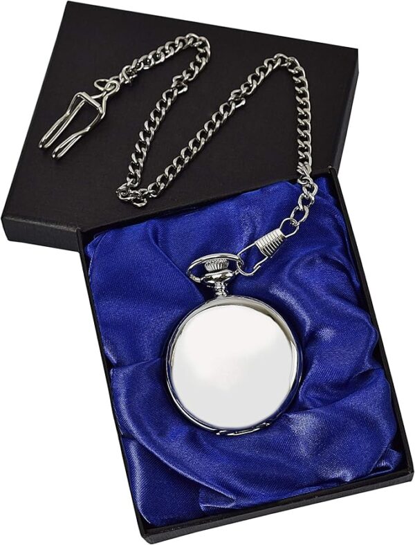 Charles Hendon Personalised Mechanical Pocket Watches - Gold, Silver or Rose Gold - Free Box and Engraving - Groomsmen Gift - Image 2