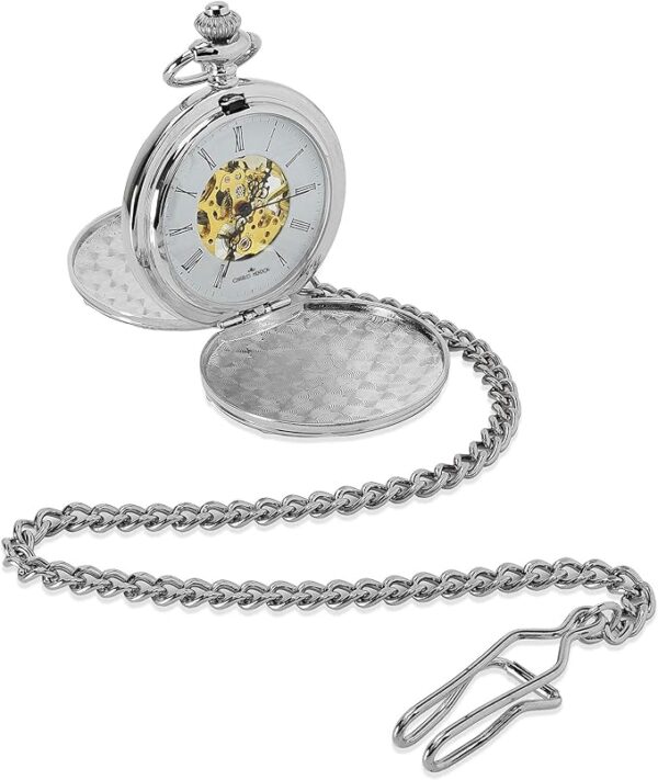 Charles Hendon Personalised Mechanical Pocket Watches - Gold, Silver or Rose Gold - Free Box and Engraving - Groomsmen Gift - Image 6