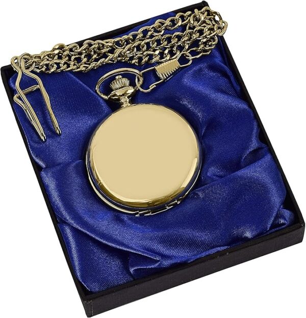 Charles Hendon Personalised Mechanical Pocket Watches - Gold, Silver or Rose Gold - Free Box and Engraving - Groomsmen Gift (Copy) - Image 2
